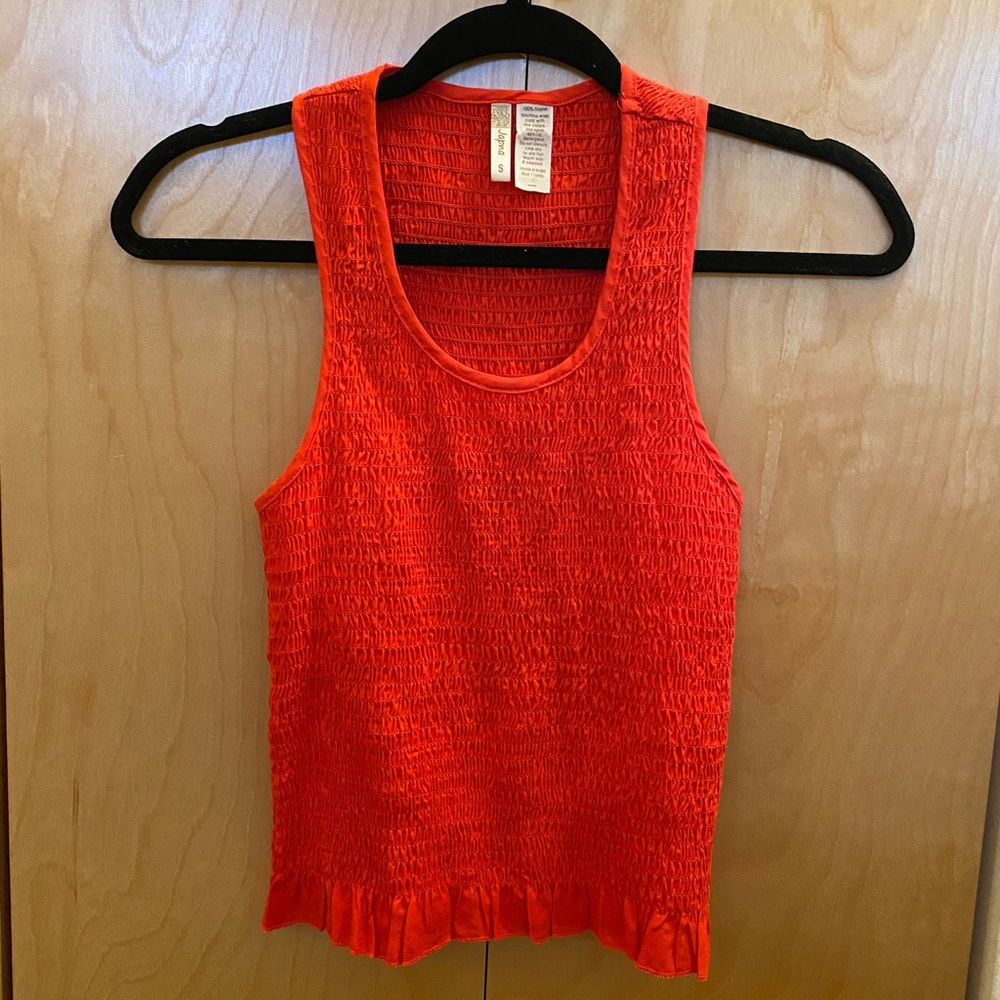 Ruffle tanktop - pink/red